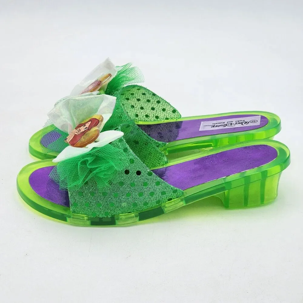 Disney Parks Vintage Little Mermaid Princess Ariel Dress Up Shoes Kid's Size 1-2